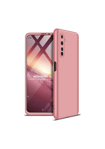 Realme 6 Kılıf 3 Parçalı Şık Patch Sert Silikon Kapak