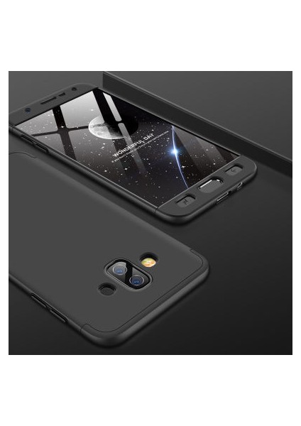 Samsung Galaxy J7 Duo 3 Parçalı Tam Koruma Şık Astrea Premium Sert Kılıf