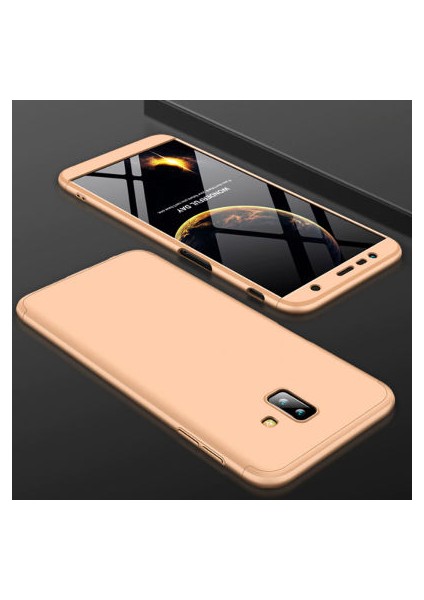 Samsung Galaxy J6 Plus 3 Parçalı Tam Koruma Şık Astrea Premium Sert Kılıf