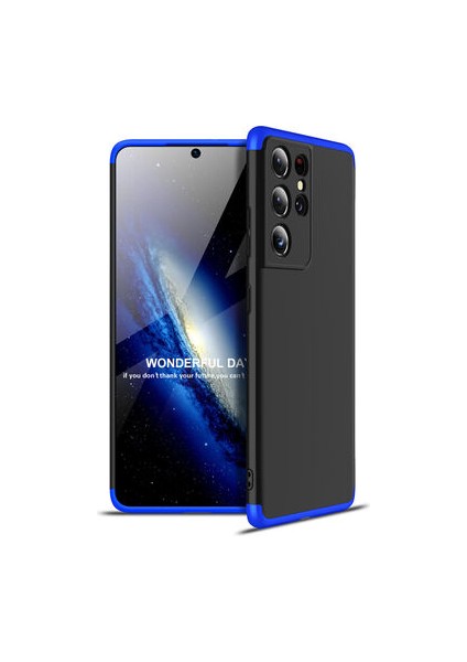 Samsung Galaxy S21 Ultra 3 Parçalı Tam Koruma Şık Astrea Premium Sert Kılıf