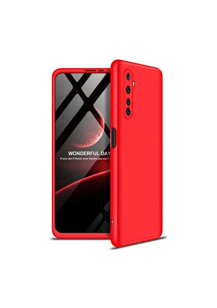 Realme 6 Kılıf 3 Parçalı Şık Patch Sert Silikon Kapak