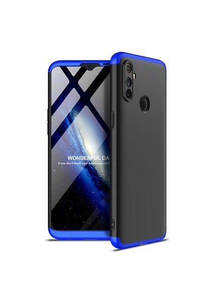 Realme 6İ Kılıf 3 Parçalı Tam Koruma Şık Trivex Premium Sert Kapak