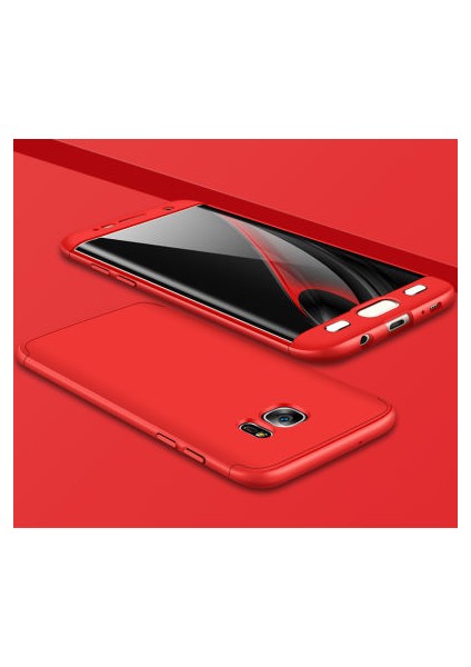 Samsung Galaxy S7 Edge 3 Parçalı Tam Koruma Şık Astrea Premium Sert Kılıf
