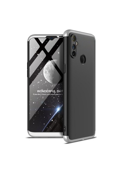 Realme C3 3 Parçalı Tam Koruma Şık Astrea Premium Sert Kılıf