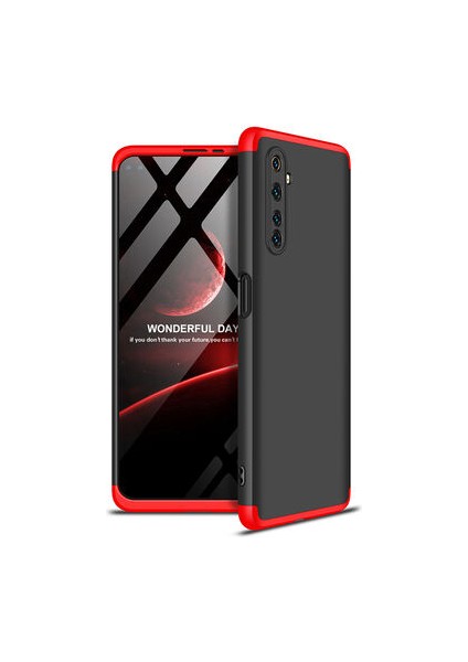 Realme 6 Kılıf 3 Parçalı Şık Patch Sert Silikon Kapak