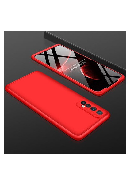 Realme 7 3 Parçalı Tam Koruma Şık Astrea Premium Sert Kılıf