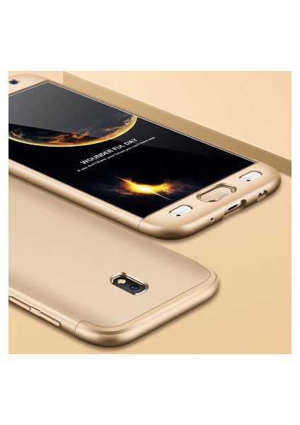 Samsung Galaxy J7 Pro 3 Parçalı Tam Koruma Şık Astrea Premium Sert Kılıf