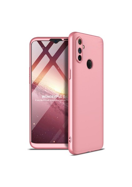 Realme 6i Kılıf 3 Parçalı Şık Patch Sert Silikon Kapak