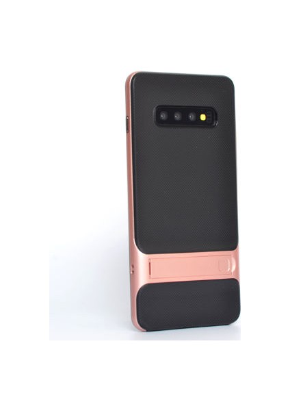 Samsung Galaxy S10 Şık Tasarımlı Standlı Verus Silikon Kılıf Verus