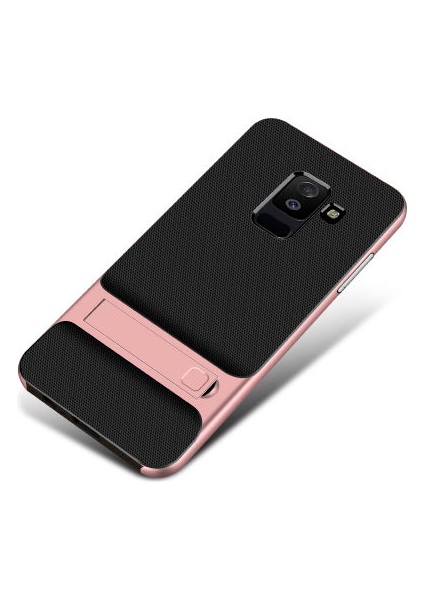 Samsung Galaxy A6 Plus 2018 Şık Tasarımlı Standlı Verus Silikon Kılıf Verus