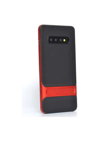 Samsung Galaxy S10 Şık Tasarımlı Standlı Verus Silikon Kılıf Verus