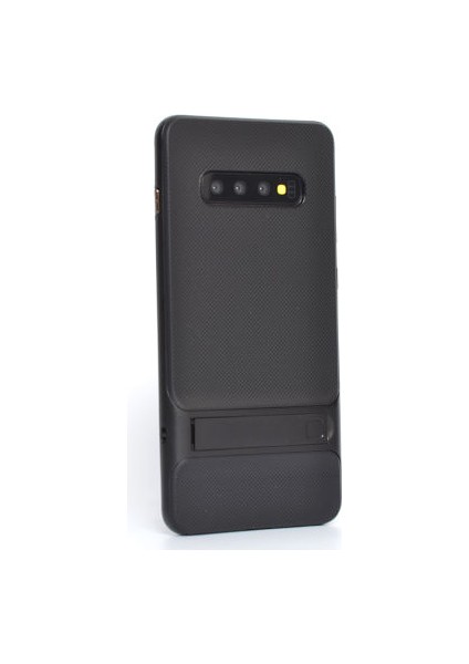 Samsung Galaxy S10 Şık Tasarımlı Standlı Verus Silikon Kılıf Verus