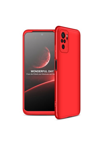 Redmi Note 10S 3 Parçalı Tam Koruma Şık Astrea Premium Sert Kılıf