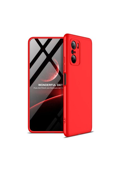 Xiaomi Mi 11i 3 Parçalı Tam Koruma Şık Astrea Premium Sert Kılıf