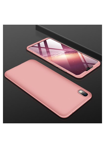 Redmi 7A Kılıf 3 Parçalı Tam Koruma Şık Trivex Premium Sert Kapak
