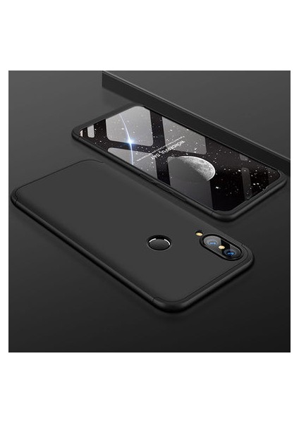 Huawei Y7 Prime 2019 3 Parçalı Tam Koruma Şık Astrea Premium Sert Kılıf