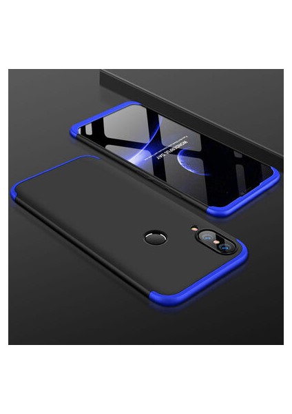 Huawei Y7 Prime 2019 3 Parçalı Tam Koruma Şık Astrea Premium Sert Kılıf