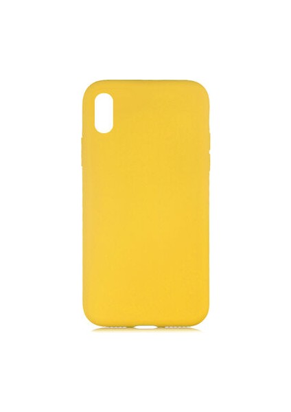 iPhone Xr Içi Kadife Dolgulu Şık Candy Lansman Silikon Kılıf