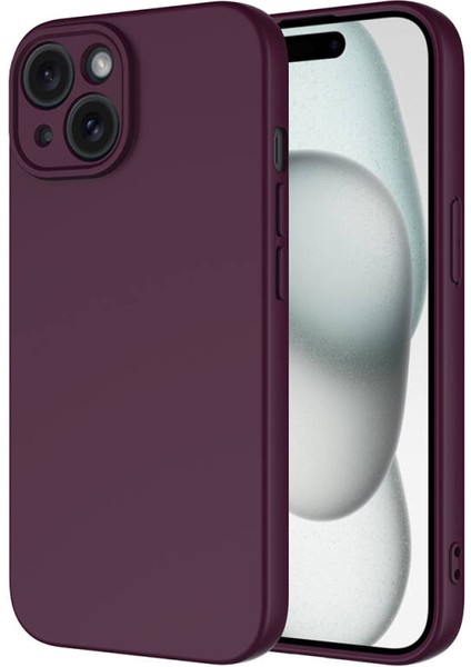 iPhone 15 Plus Içi Kadife Dolgulu Şık Candy Lansman Silikon Kılıf