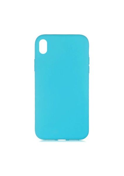 iPhone Xr Içi Kadife Dolgulu Şık Candy Lansman Silikon Kılıf