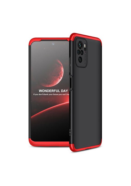 Redmi Note 10S 3 Parçalı Tam Koruma Şık Astrea Premium Sert Kılıf
