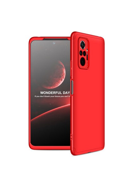 Redmi Note 10 Pro 3 Parçalı Tam Koruma Şık Astrea Premium Sert Kılıf