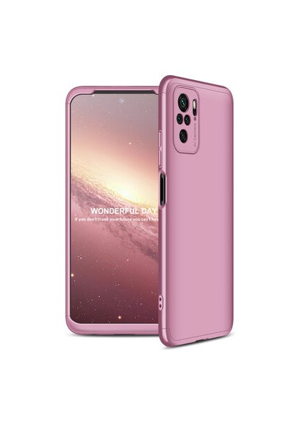 Redmi Note 10S 3 Parçalı Tam Koruma Şık Astrea Premium Sert Kılıf