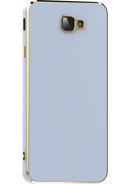 Samsung Galaxy J7 Prime Parlak Yapılı ve Kenarları Altın Görünümlü Şık Bark Premium Silikon Kılıf