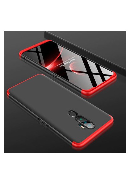 Oppo A5 2020 3 Parçalı Tam Koruma Şık Astrea Premium Sert Kılıf