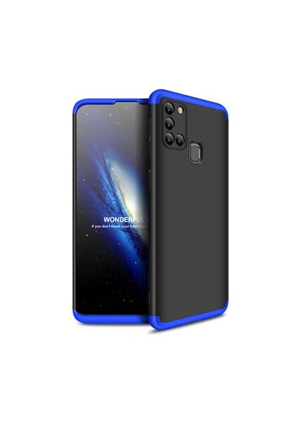 Samsung Galaxy A21S 3 Parçalı Tam Koruma Şık Astrea Premium Sert Kılıf