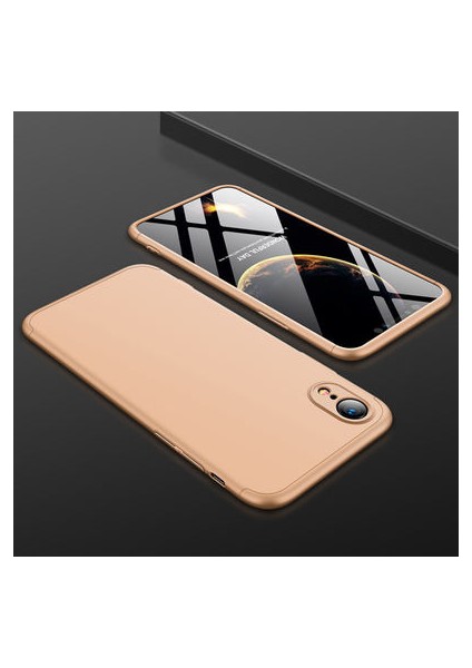 iPhone Xr 3 Parçalı Tam Koruma Şık Astrea Premium Sert Kılıf