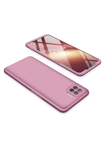 Techno Guru Oppo Reno 4 Lite 3 Parçalı Tam Koruma Şık Astrea Premium Sert Kılıf