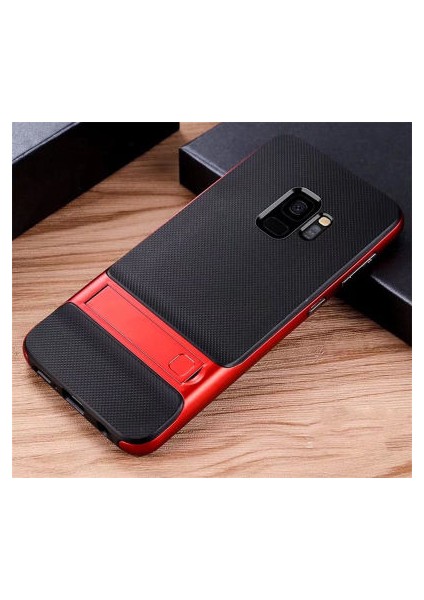 Samsung Galaxy S9 Plus Şık Tasarımlı Standlı Verus Silikon Kılıf Verus