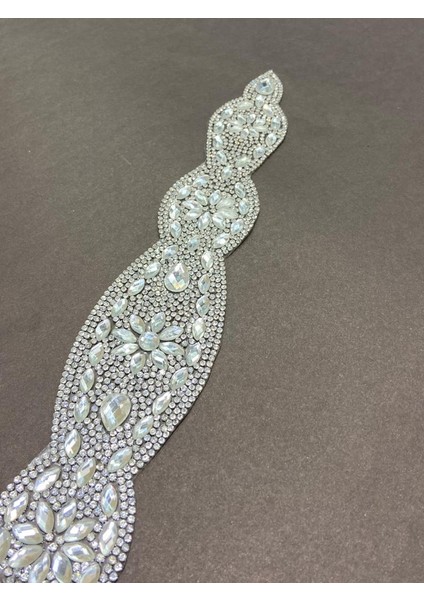 Taşlı Kemer Aksesuarı / Taşlı Kemer / Ütü ile Yapışan Gümüş Taşlı Kemer modelleri