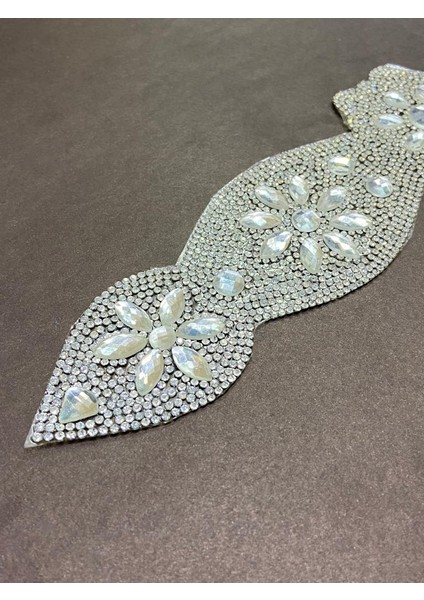 Taşlı Kemer Aksesuarı / Taşlı Kemer / Ütü ile Yapışan Gümüş Taşlı Kemer modelleri