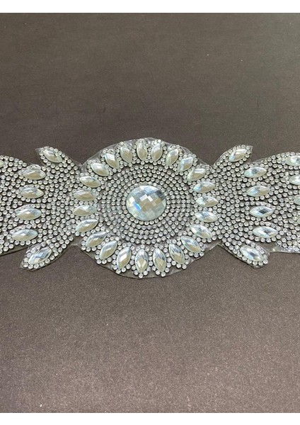 Taşlı Kemer Aksesuarı / Taşlı Kemer / Ütü ile Yapışan Gümüş Taşlı Kemer modelleri