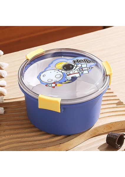 Salata Öğle Yemeği Kutusu Mikrodalga Karikatür Yuvarlak Öğle Yemeği Kutusu (Yurt Dışından)