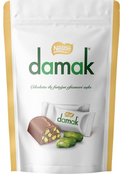 Damak Antep Fıstıklı Sütlü Çikolata Poşet 151.2g