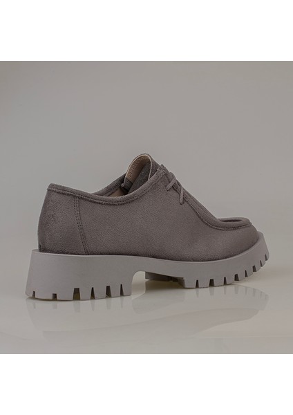 Trend Adımlar Füme Elegans Suede Kadın Oxford Ayakkabı