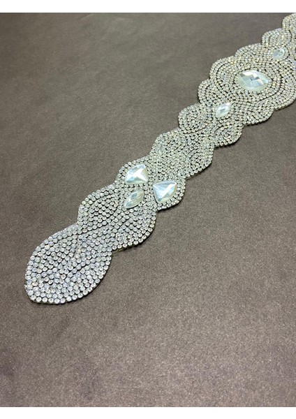 Taşlı Kemer Aksesuarı / Taşlı Kemer / Ütü ile Yapışan Gümüş Taşlı Kemer modelleri