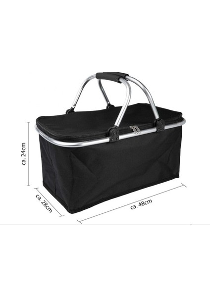 Piknik Sepeti Katlanır Büyük Kapasiteli Su Geçirmez Öğle Yemeği Çantası Taşınabilir Tote Öğle Saklama Çantası Yalıtım Buz Paketi Açık Piknik Çantası | Depolama Sepetleri (Yurt Dışından) fırsatları