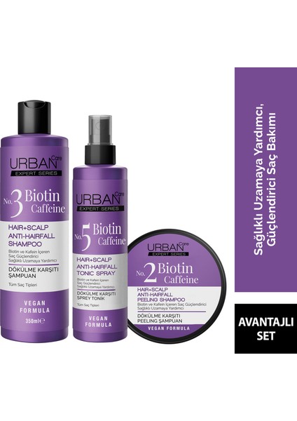 Expert Biotin & Kafein 3'lü Saç Bakım Seti - vegan