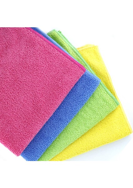 40 cm x40 cm Microfiber Temizlik Bezi - 12'li Paket 4 Renk