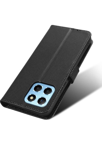 Onur Için Kılıf X8 5g/x6 4g Kickstand Kart Tutucu Kapak Manyetik Cüzdan (Yurt Dışından)