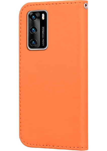 Mellow Shop Huawei P40 Için Flip Case Cüzdan Kılıf Kapak Kapak Basit Iş (Yurt Dışından)