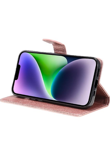 Iphone 15 Için Flip Case Artı Klasik Düz Renk Iş Cüzdan Telefon (Yurt Dışından)
