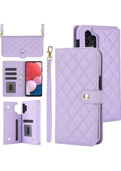 Samsung Galaxy A13 4g/5g Crossbody Tarzı 5 Kart Yuvaları ile Cüzdan (Yurt Dışından)