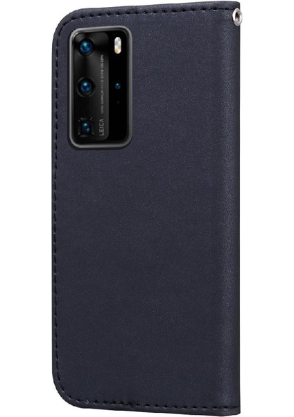 Mellow Shop Huawei P40 Pro Cüzdan Darbeye Deri Kılıf Için Flip Case Basit Flip (Yurt Dışından)