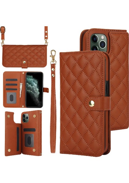 Iphone 11 Için Kılıf Pro Max Anti Hırsızlık Fırça Crossbody Tarzı ile 5 Kart (Yurt Dışından)