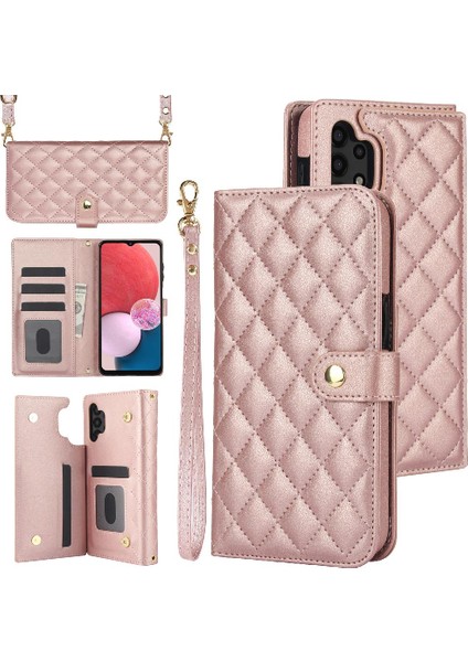 Samsung Galaxy A13 4g/5g Crossbody Tarzı 5 Kart Yuvaları ile Cüzdan (Yurt Dışından)